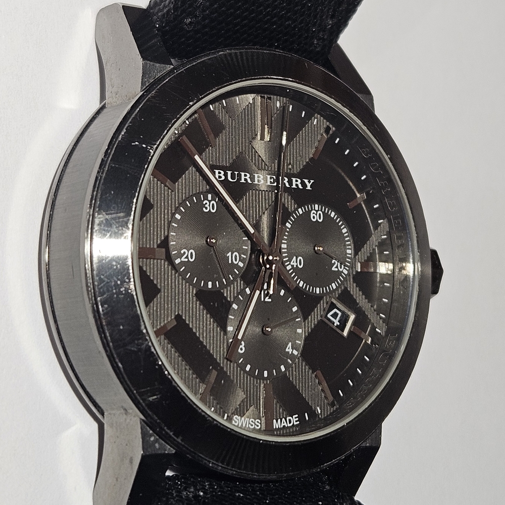 Burberry Black Chronograph Watch 9364 GUNMETAL
